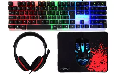 Kit de teclado y mouse gamer Inova KEY 9972 Portugués Brasil teclado