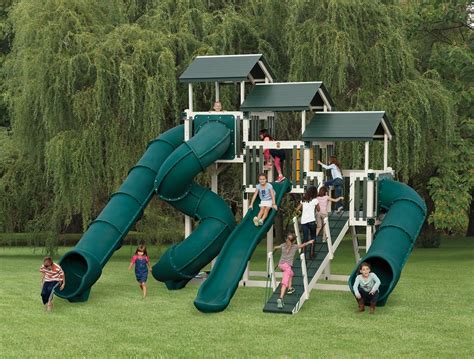 Kids Outdoor Playsets Kids Vinyl Swing Sets Adventure World Playsets