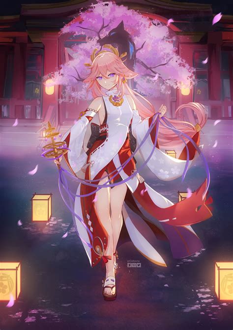 Yae Miko Dance Of Kagura Genshin Impact Hoyolab