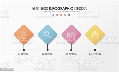 비즈니스 아이콘과 4 가지 옵션이있는 타임 라인 인포 그래픽 벡터 4 명에 대한 스톡 벡터 아트 및 기타 이미지 4 명 4