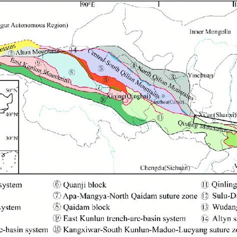 Sketch map of the Central China Orogenic Belt. | Download Scientific ...