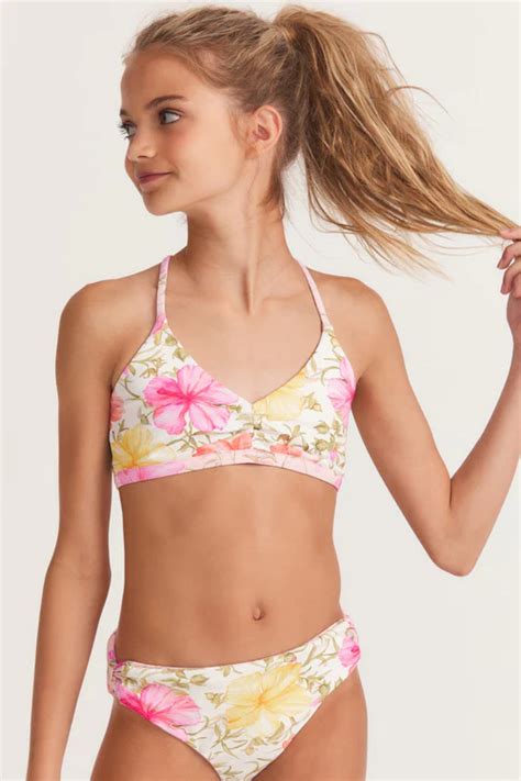 Loveshackfancy X Hurley Girls Reversible Bikini Set In Bikinis