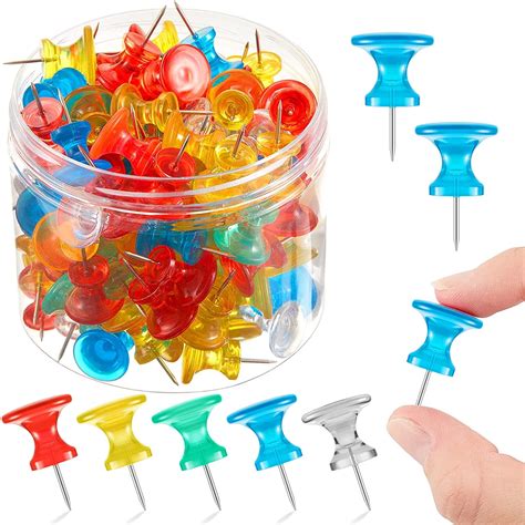 60 Pieces Giant Push Pins Big Thumb Tacks Large Tacks Jumbo Pins Steel