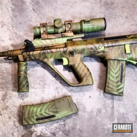 Steyr Aug With A Custom Jungle Camo Finish By Armistead Coleman Cerakote