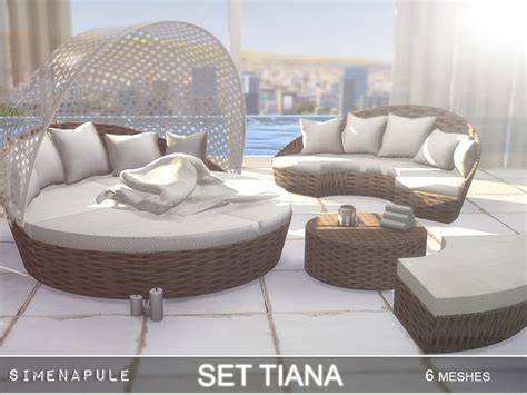 Simenapule S Tiana Set The Sims Pack Sims New Sims Cc Furniture