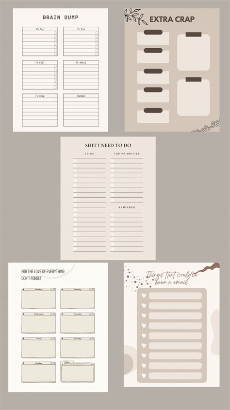 To Do List Printable Funny to Do List Bundle to Do List Weekly Planner ...