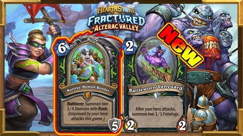 New Aggro Demon Hunter Kurtrus Hero Card Is Op And Fun Fractured In Alterac Valley Hearthstone