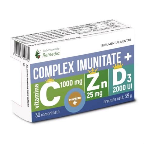 Complex Imunitate Vitamina C Mg Zinc Mg Vitamina D Ui