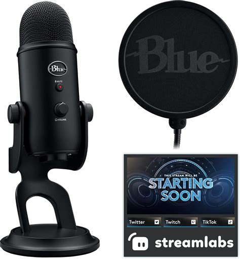 Logitech Blue Yeti Game Streaming Kit With Yeti Usb Gaming Mic Blue Vo