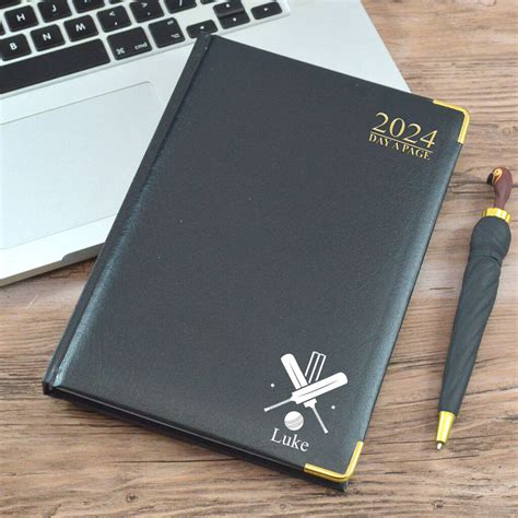 Personalised Cricket Design Diary By GiftsOnline4U