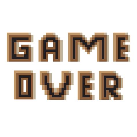 Game over with pixel art on white background. 11640955 Vector Art at Vecteezy