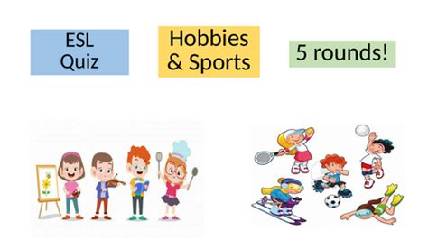 Esl Hobbies And Sports Quiz Teaching Resources
