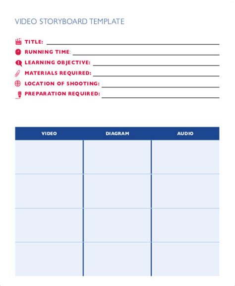 FREE 10 Video Storyboard Templates In PDF MS Word