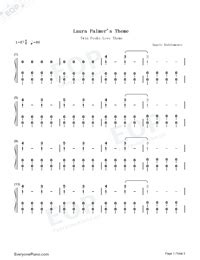 Laura Palmers Theme Twin Peaks Free Piano Sheet Music Piano Chords