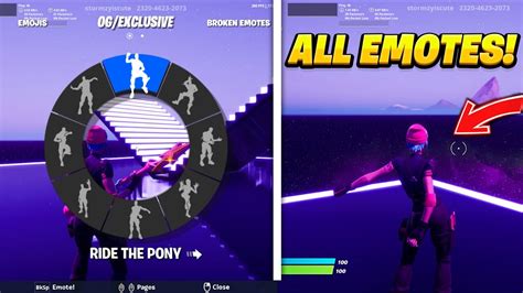 Free Emotes Fortnite Codes Creative 2022