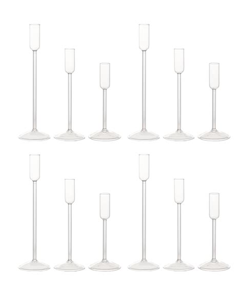 Candlestick Holders Glass Taper Candle Holders Set Of 12 Candle Holders For Candlesticks For