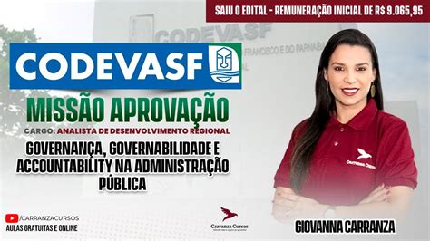 CODEVASF Governança Governabilidade e Accountability na Adm Pública