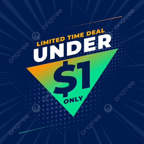 Under One Dollar Sale Banner For Promotion Promo Clearance Promotion