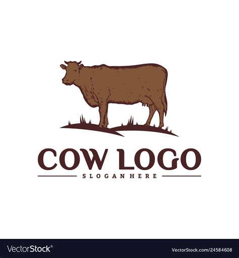 Cow Logo Design Concepts Farm Template Royalty Free Vector