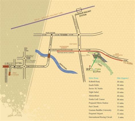 Orris Greenbay Golf Homes Location Map Yamuna Expressway Greater Noida