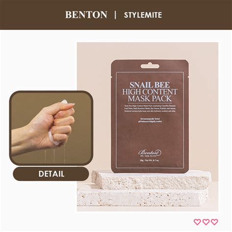 STYLEMITE OFFICIAL BENTON Snail Bee High Content Mask Pack 20g 1ea