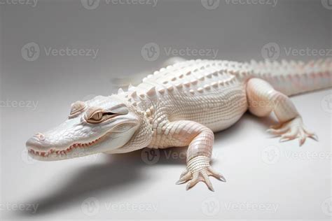 Albino Cocodrilo Común Caimán En Gris Antecedentes Salvaje Animales
