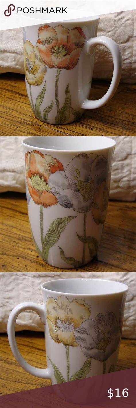 Vintage Fitz And Floyd Mug Poppy Pattern Fitz And Floyd Fashion