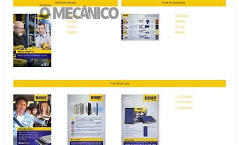 Hengst lança site com materiais para download - Revista O Mecânico