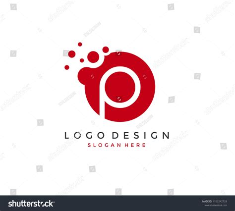 Dots Letter P Logo Design Template Stock Vector Royalty Free