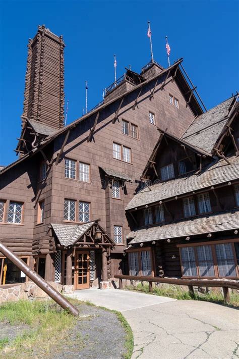 Walkway Leading To The Famous Old Faithful Inn At Yellowstone National