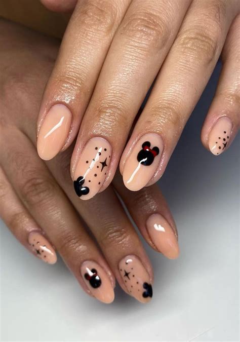 30 Minnie Mouse Nail Designs Minnie Mouse Nude Nails