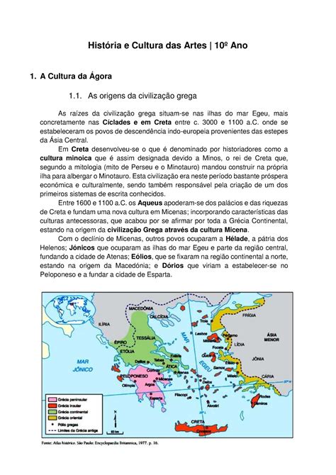 Módulo 1 A Ágora História e Cultura das Artes 10º Ano 1 A