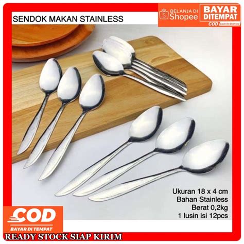 Jual 26 SENDOK GARPU MAKAN STAINLESS BATIK POLOS TEBAL SENDOK