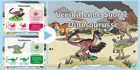 Verskillende Soorte Dinosourusse Powerpoint Teacher Made