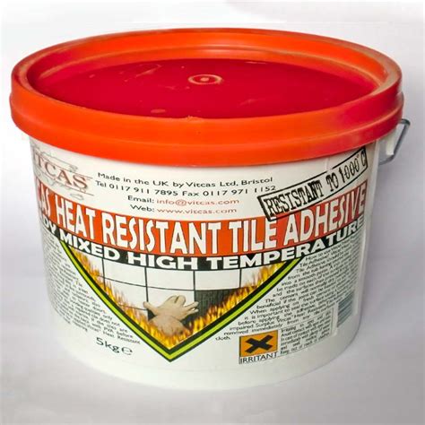 Heat Resistant Tile Adhesive 5 Kg Tub Fireplace Tiles