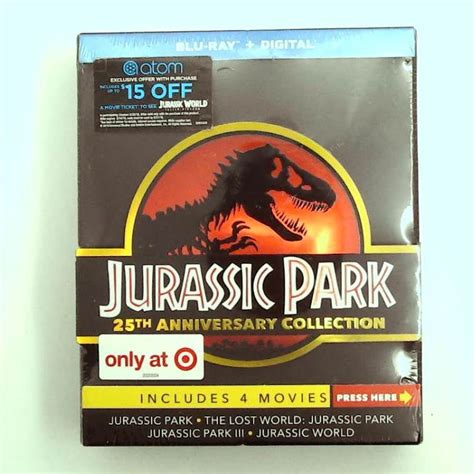 Jurassic Park 25th Anniversary Collection Blu Ray HD Digital 4