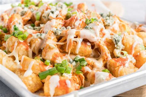 Buffalo Chicken Totchos Tater Tot Nachos Tastes Of Homemade