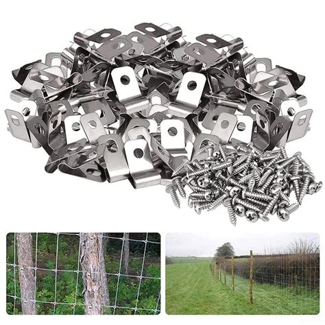 Pack Of 100 Metal Fence Clips For Wire Wire Cage Clips Pull Tube Clip