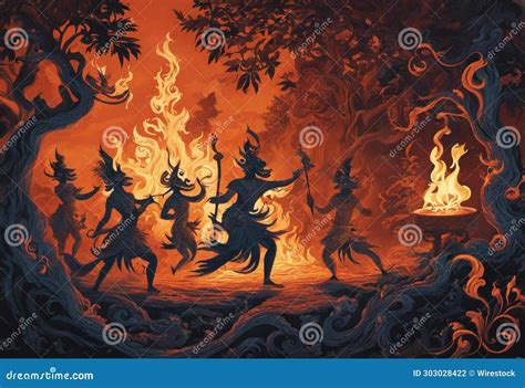 Coven Of Witches In The Mist Generative Ai Stock Photo Cartoondealer