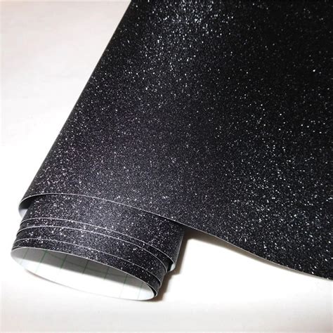 Papel Adesivo Glitter PRETO 45cm De Largura X 1 Ou 2 Metros Dac