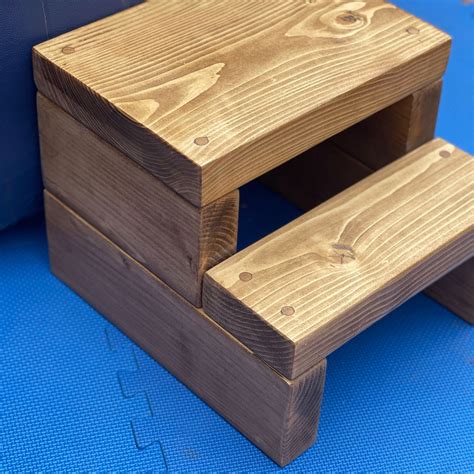 Hot Tub Step Stool Handmade Wooden Rustic Solid Wood Robust Etsy