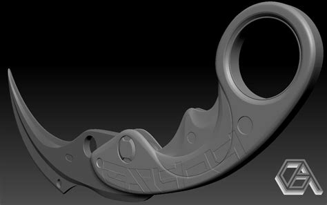 Valorant Velocity Karambit Stl 3D Model 3D Print Etsy Finland