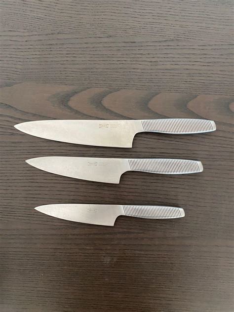 3 IKEA kitchen knives + 1 IKEA bread knife, Furniture & Home Living ...