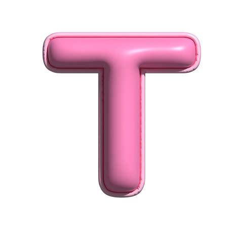 Letter T Pink Alphabet Glossy 22285870 Png