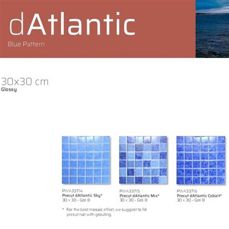 Jual Keramik Roman 30X30 Datlantic Kolam Renang Mozaic Biru Murah