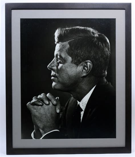 Large Format Portrait Photograph Of John F Kennedy Signed By Kennedy