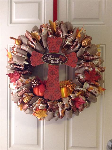 Wired ribbon fall wreath. Got most of the supplies from dollar tree, but still costed about $35 ...