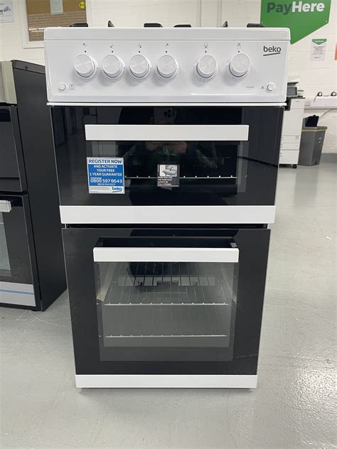 Beko Kdg582w 50cm Gas Cooker With Full Width Gas Grill White A