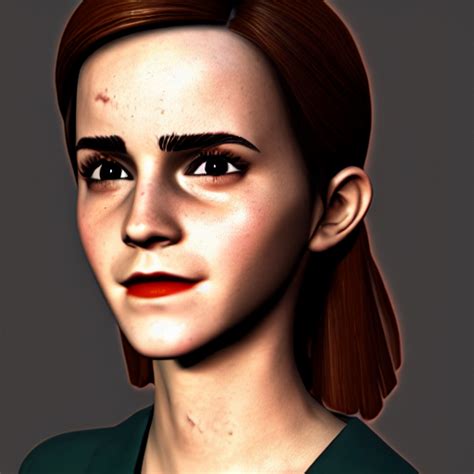 KREA AI Textured Film Grain Emma Watson As A Pixar Charact