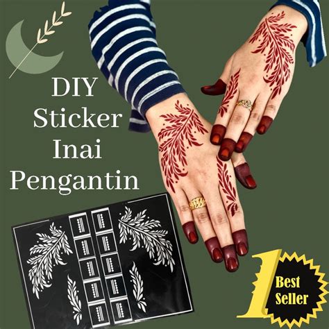 Sticker Inai Tangan Murah Sticker Henna For Bride Sticker Inai Mudah